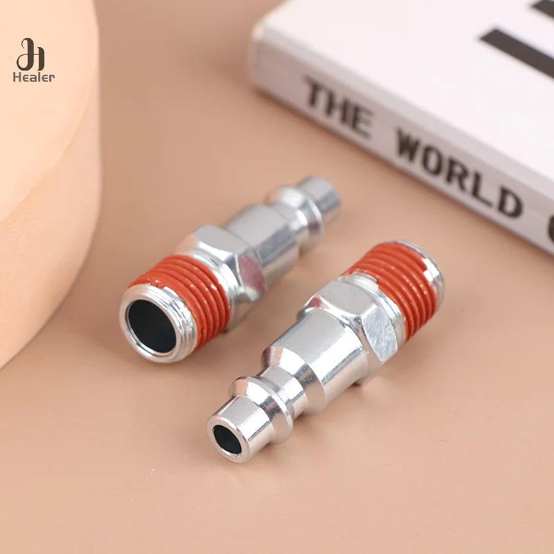 5Pcs 1/4 Inch NPT External Thread Pneumatic Quick Coupling Male Connector Compressor Release Connectors Air Line Fitting