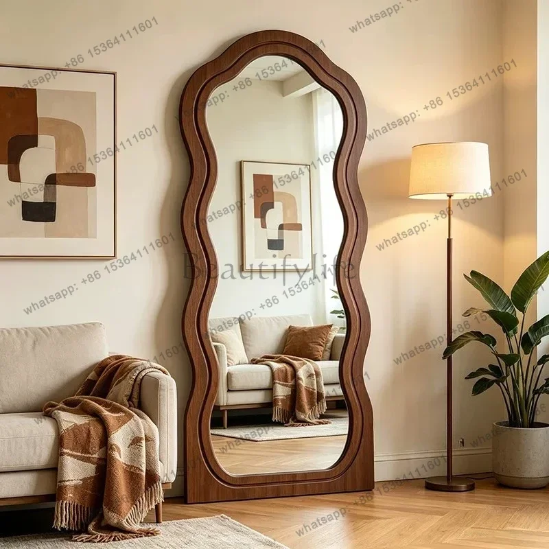 LD Moving Standing Mirror Modern Living Room Full Body Girls Floor   Luxury Bathroom Mirror Bedroom Espelhos Home Products