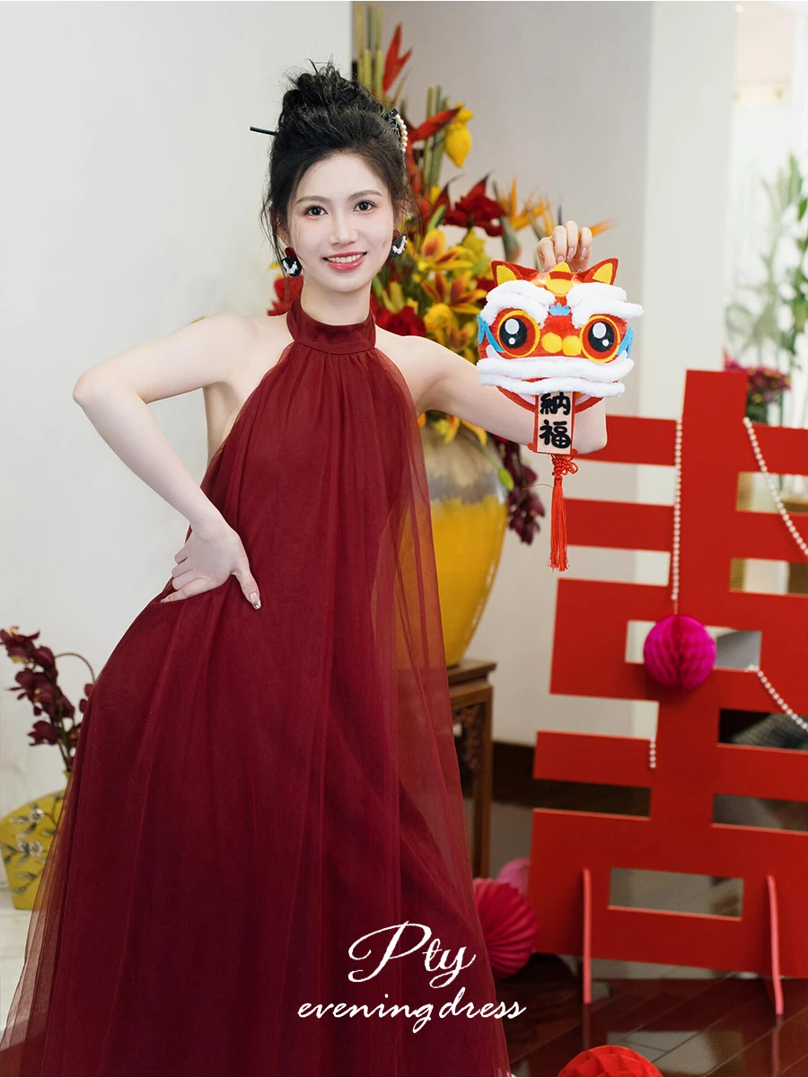 

Simple Elegance Bridal Dr Morning Robe Summer Lightweight Veil Wedding Dr Hollow out mid Waist Long Skirt for Engagement