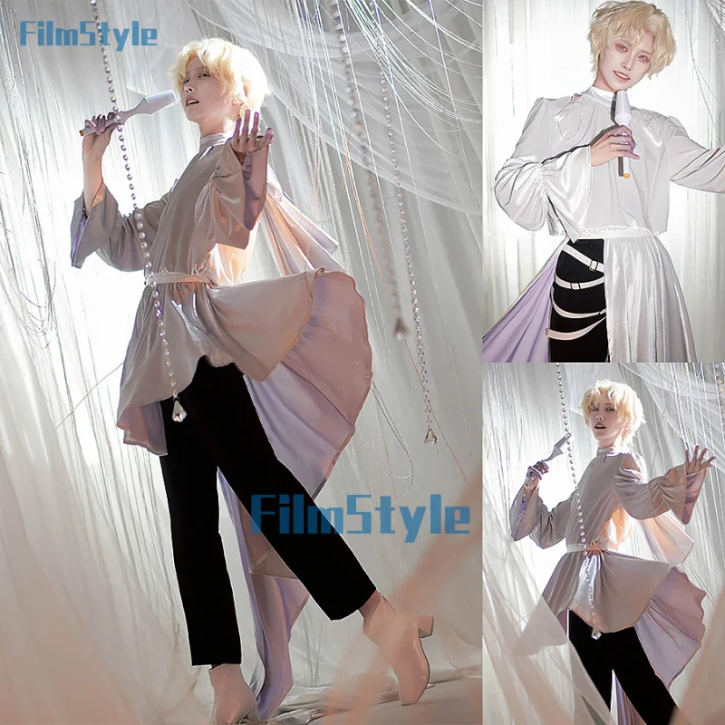 

Alien Stage Luka Cosplay Costume Party Top Pants Bow Tie Belt Fancy Party Clothing Tailing Suit Halloween Carnival Uniforms