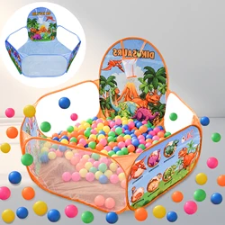 Cartoon Dinosaur Pattern Blue Orange Ocean Ball Pool Indoor and Outdoor Foldable Portable CHILDREN'S Tent (Excluding Ball)
