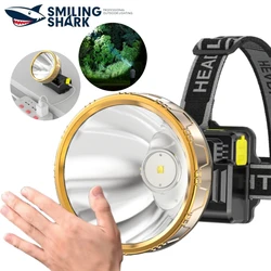 Smiling Shark TD8042 LED Rechargeable Headlight, Motion/Sensor Function, with Power Display,for Outdoor Camping, Hiking, Fishing