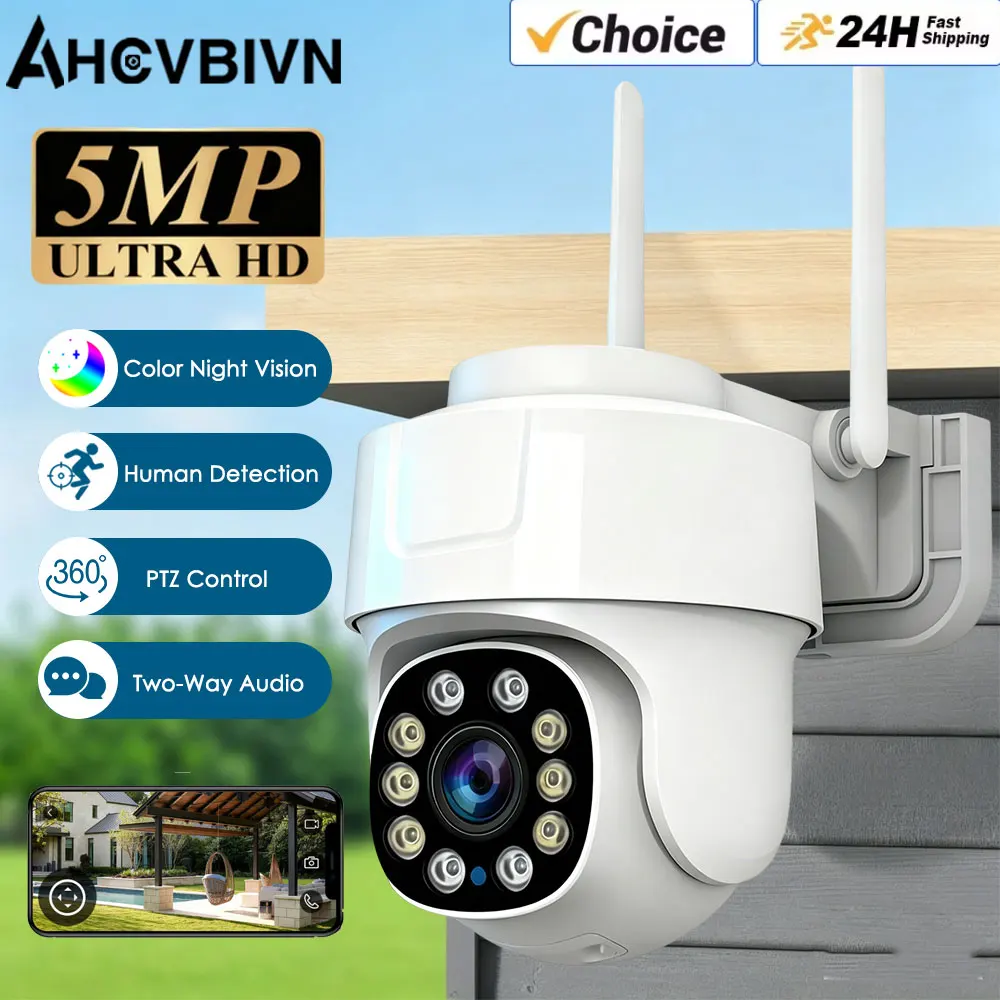 

5MP HD IP Camera Outdoor WiFi Security Camera Wireless Video Surveillance Wi Fi Bullet CCTV HD Security Protection Cam