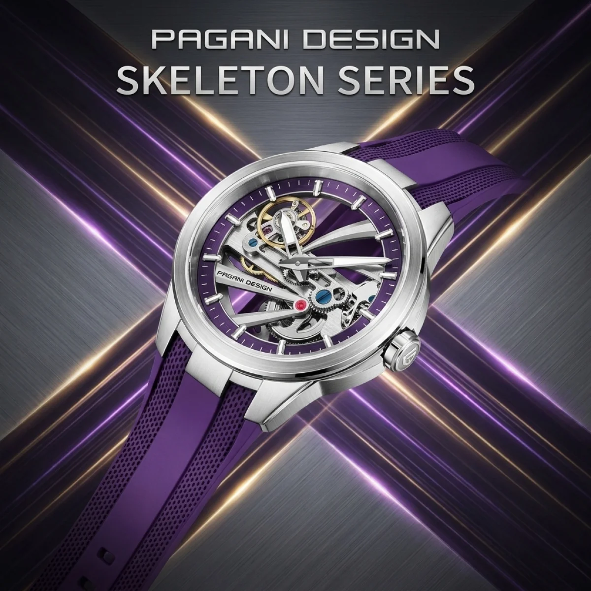 Pagani Designs New Men's Hollow Mechanical Watch with sapphire Glass AR Coating Stainless Steel Waterproof Automatic Watch
