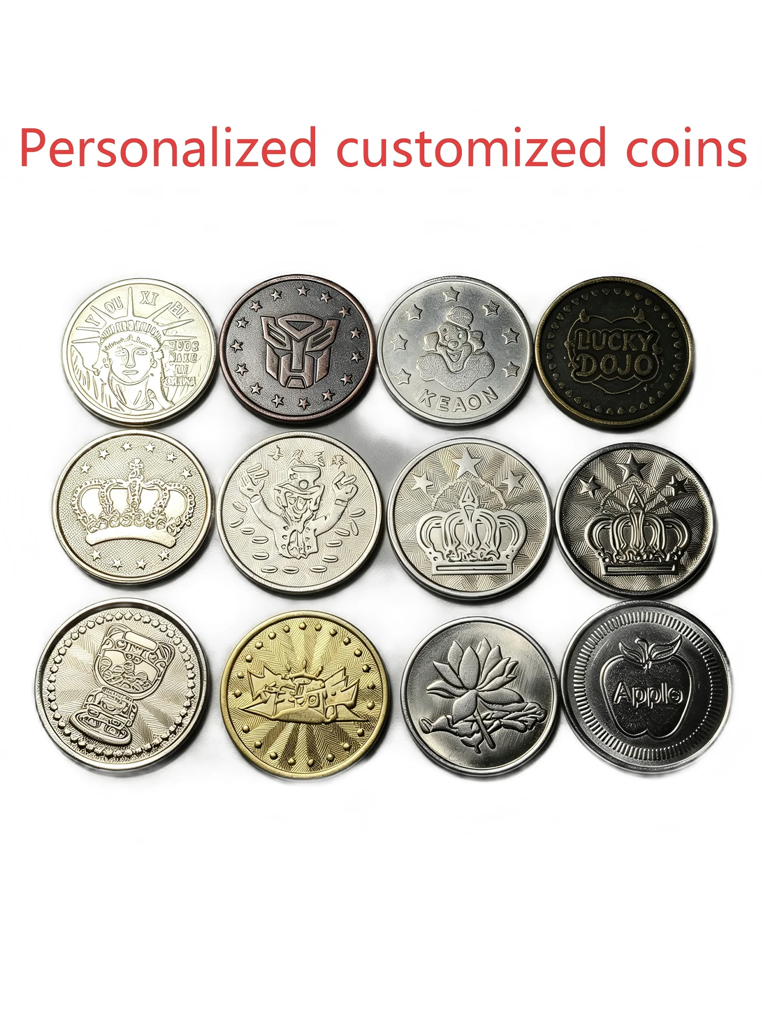 100 sztuk monet arcade ze stali nierdzewnej o średnicy 23/24/25 mm z wzorem korony, używanych do automatów do gier i automatów sprzedających. — zdjęcie produktu 7