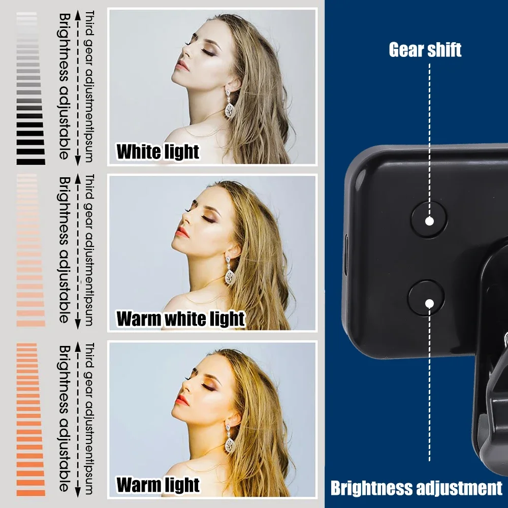 Luz LED con Clip para Selfie para ordenador portátil, para teléfono, tableta, ordenador, cámara, vídeo, fotografía, maquillaje, Mini luces de relleno, Flashes para teléfonos