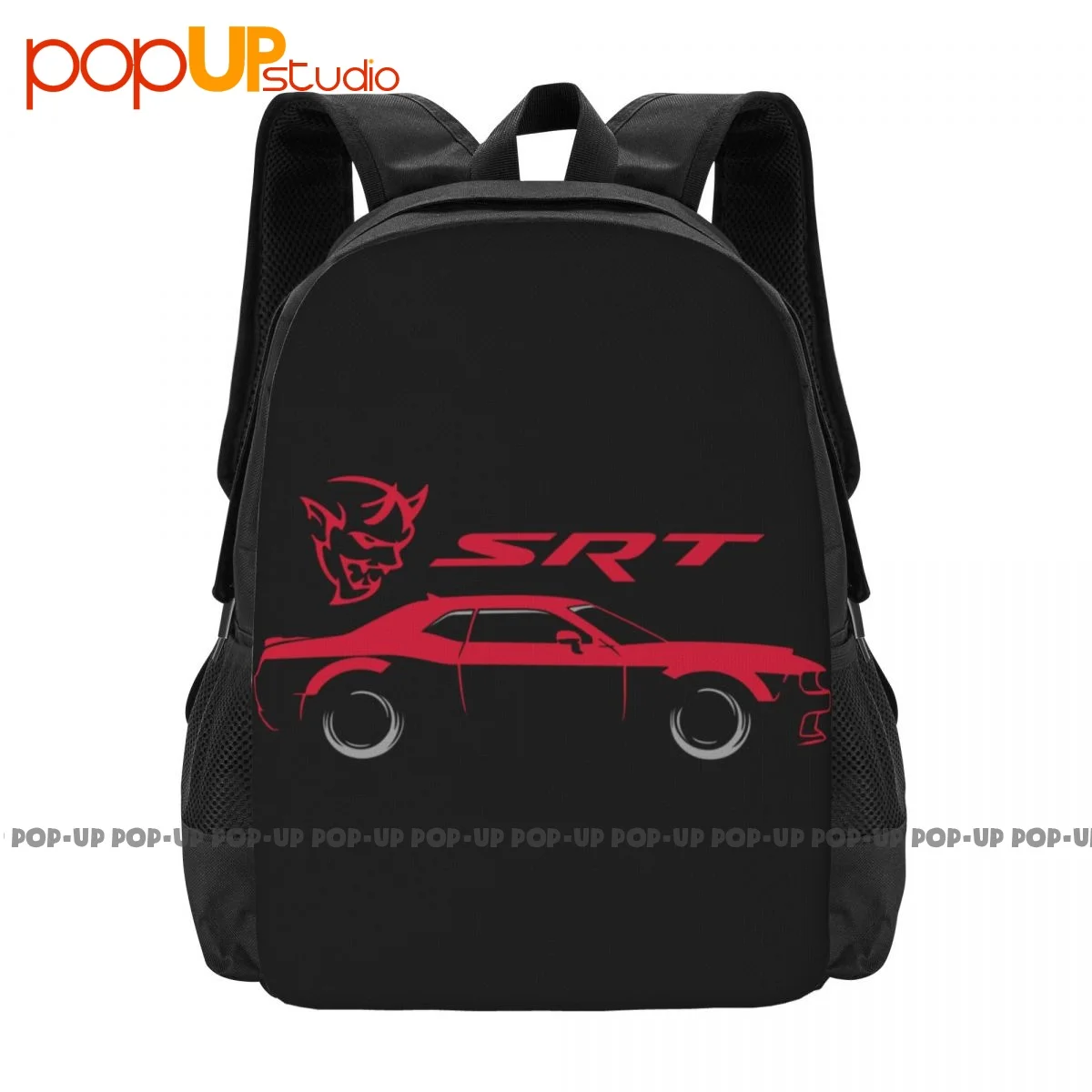 Dodge Challenger Demon Srt Muscle Car Hellcat Racing Speed Backpack Large Capacity Cute Eco Friendly