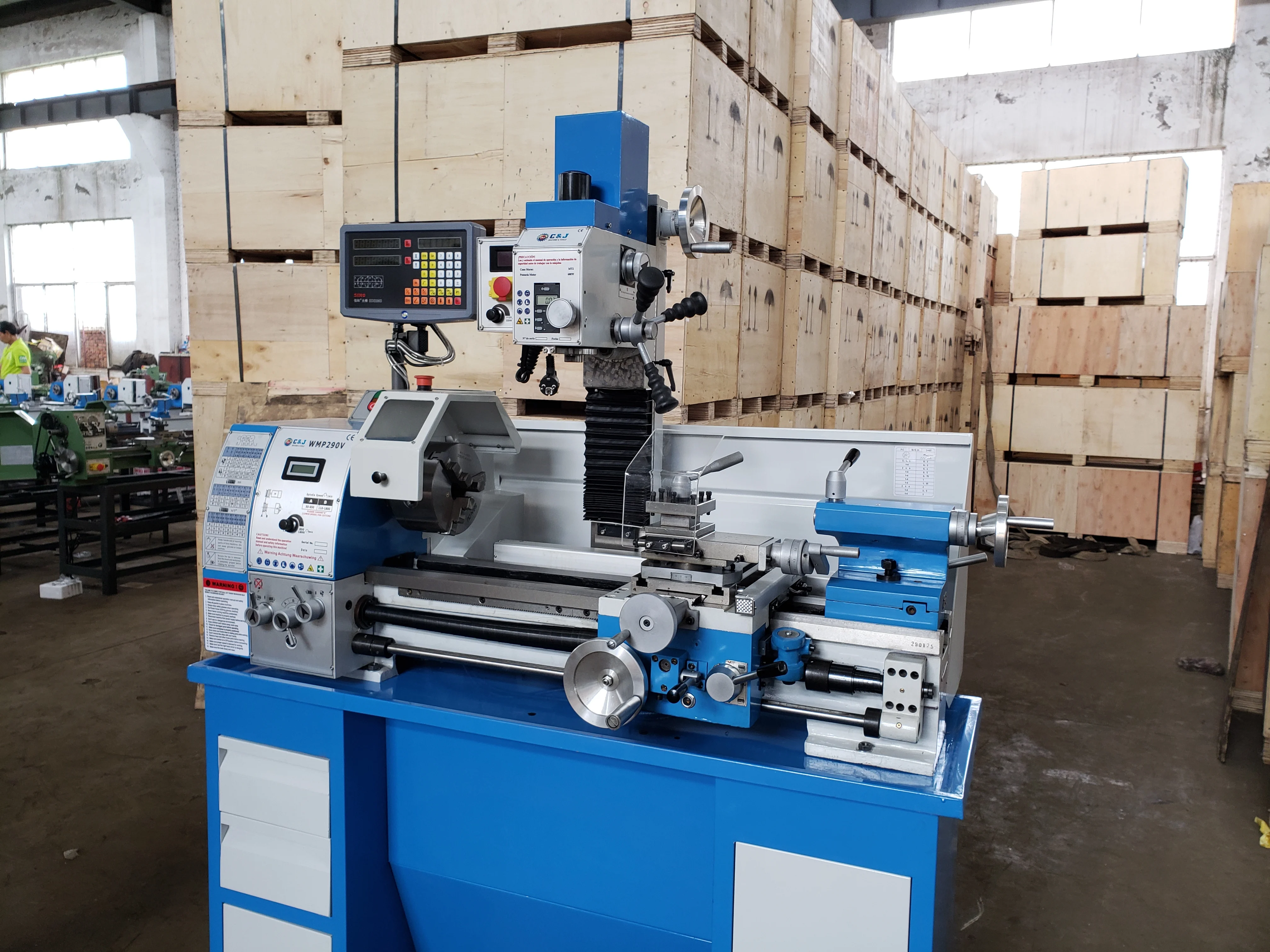 WMP290V / WMP290VF Fresadora combinada Torno multiusos