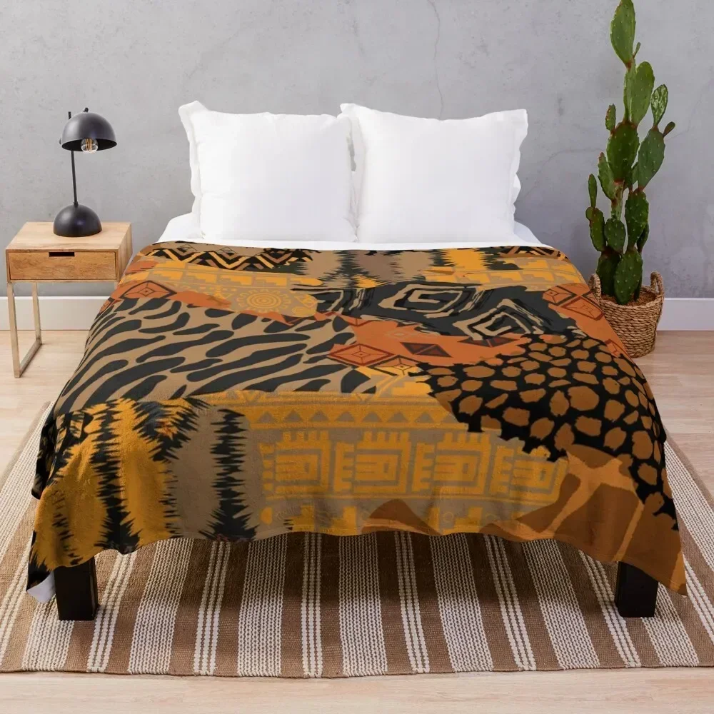 

African animal skin print Throw Blanket Modern Design Soft Blanket for Home Decor