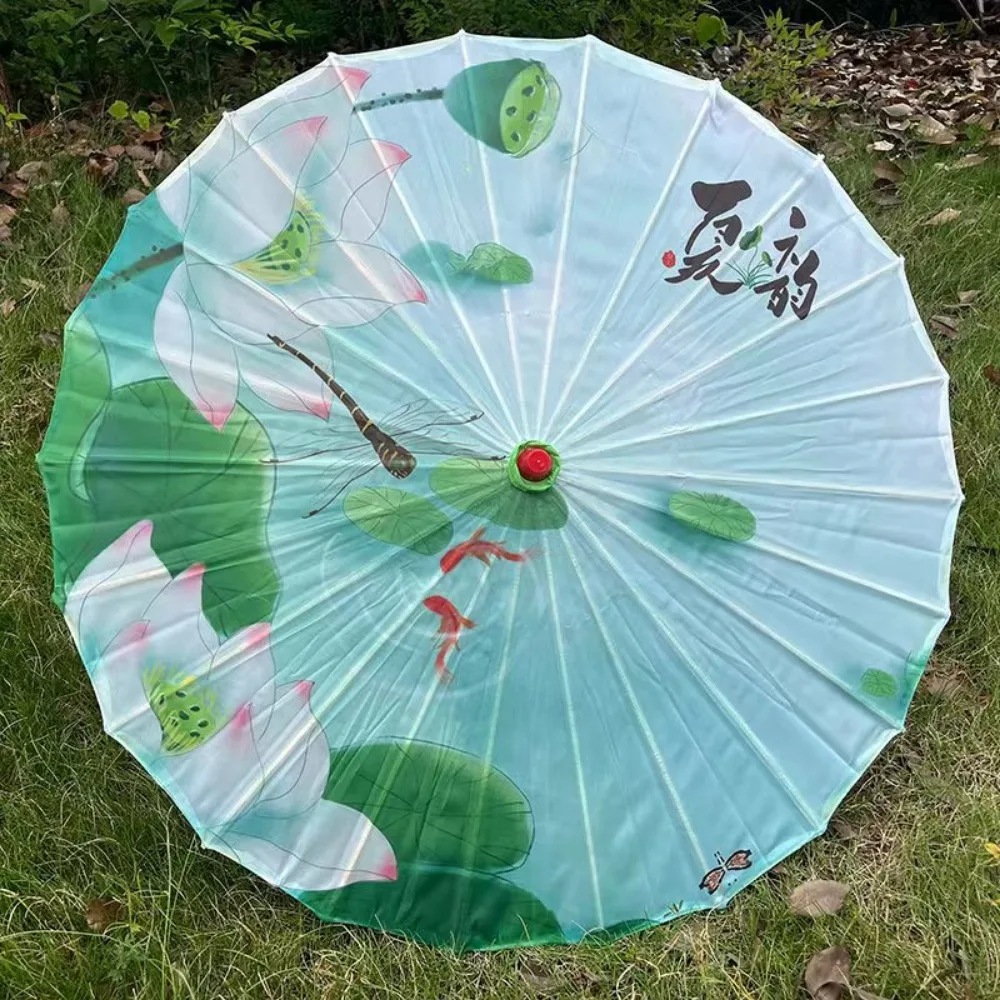 56cm Umbrella Fan Silk Cloth Chinese Antique Style Prop Dance Umbrella 10 Colors Cosplay Hanfu Oil Paper Umbrella