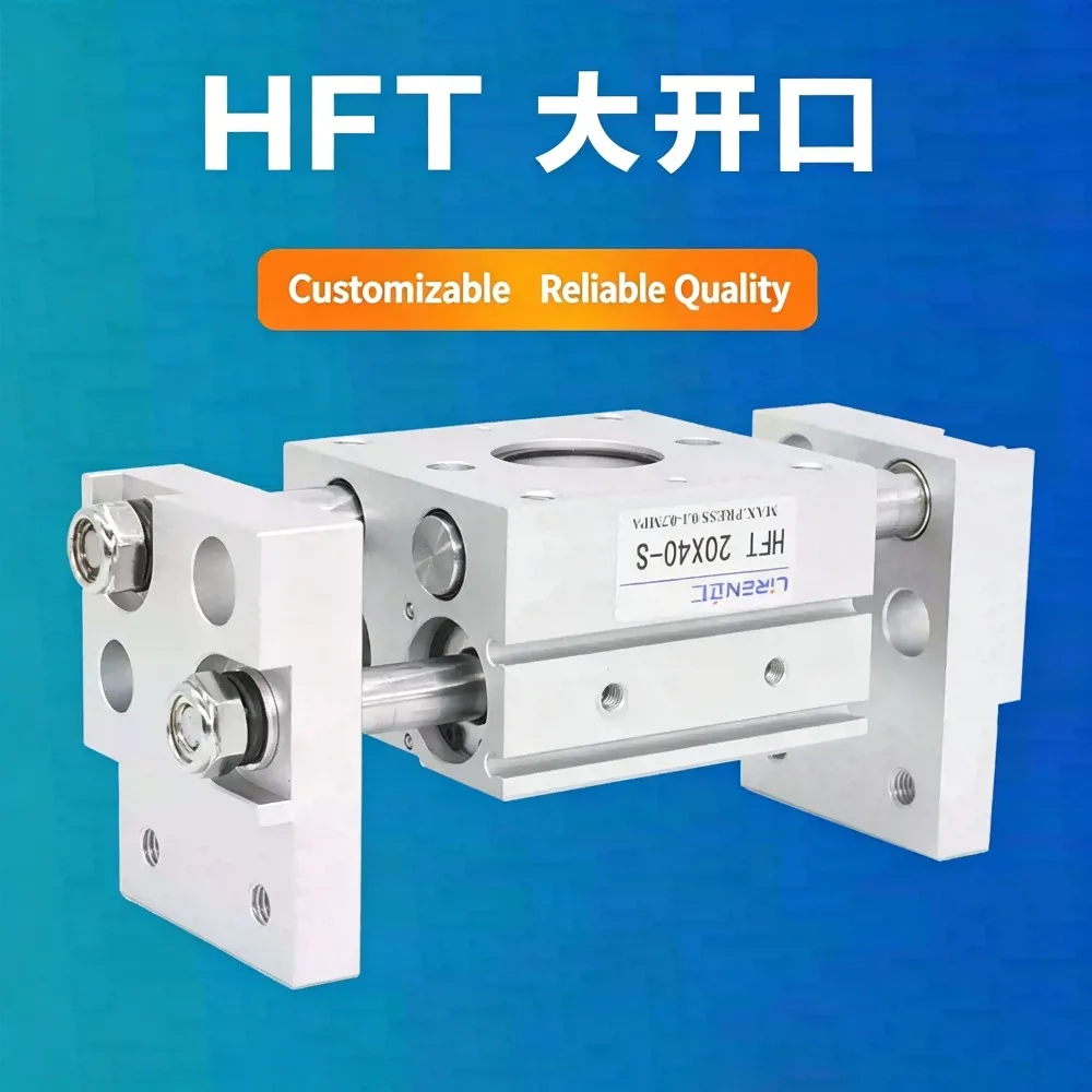 HFT Series Pneumatic Wide Air Clamping Finger Cylinder High Frequency Air Clamping Cylinder HFT-10 16 20 25 32-20/30/40/60/80