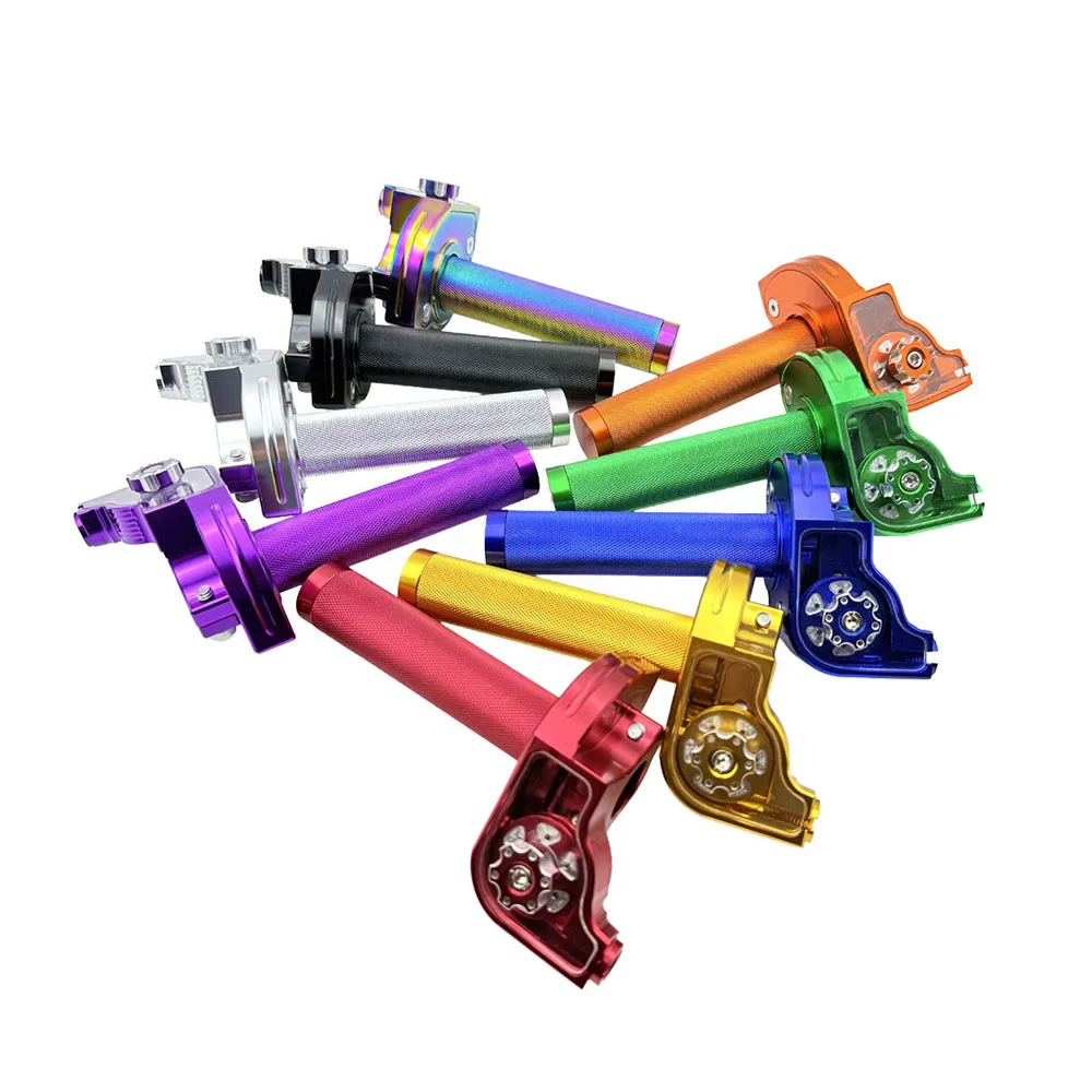 Universal CNC Aluminum Accelerator Throttle Twist Grips Handlebars M10*1.5 For Dirt Pit Bike Moped Scooter Quad ATV Motorcycle