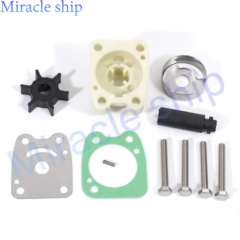 

6E0-W0078 Комплект крыльчатки водяного насоса для подвесного мотора Yamaha 2T 4HP 5HP Powertec Seapro 5HP 6E0-W0078-A2 6E0-W0078-00 Лодочный двигатель