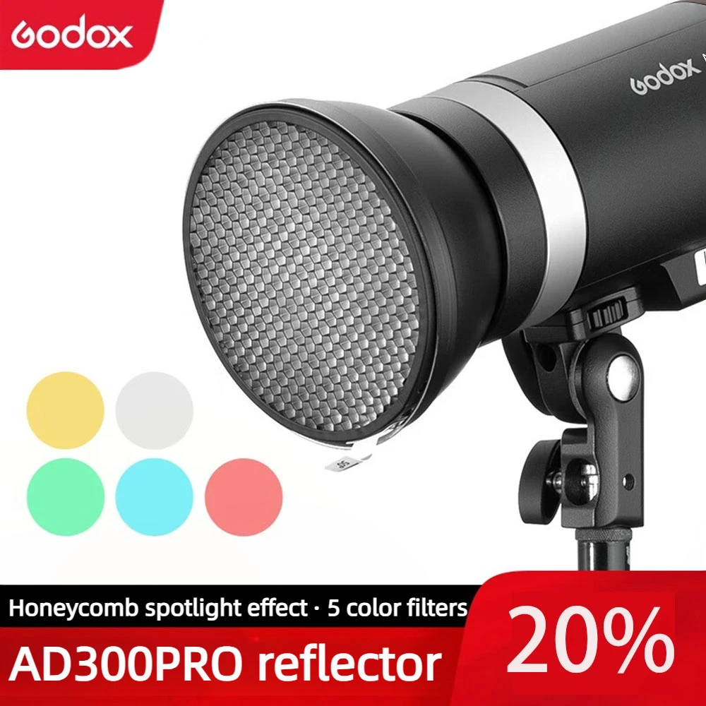 Godox AD-R14 Standard Reflector with Honeycomb and 5 Color Filters Holder for AD300Pro