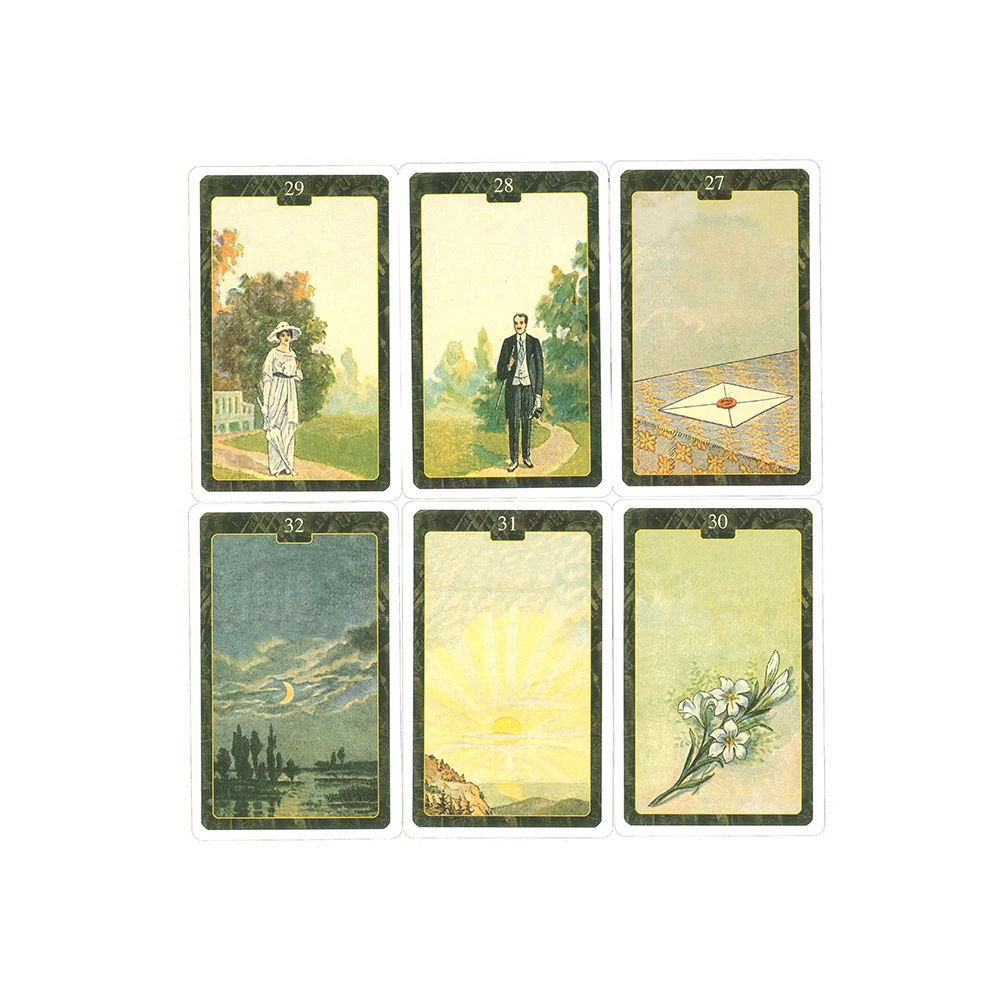 Novo lenormand oracle cartões tarô para iniciantes completo espanhol tarô cartões francês italiano inglês alemão com guia