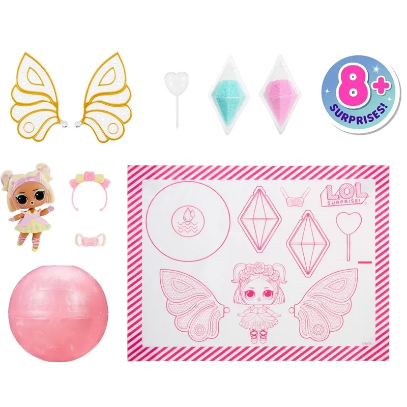 L.O.L. مفاجأة! دمية مفاجئة، جنية صغيرة، صندوق أعمى، أجنحة خرافية، لعبة كرة تفكيك ذاتية الصنع، هدية عيد ميلاد