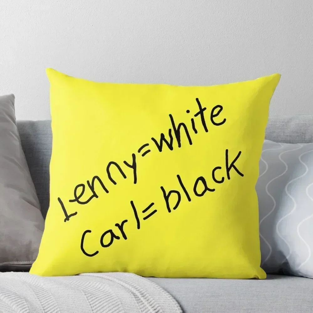 

Lenny = White, Carl = Black Throw Pillow Room decorating items New year Cushions For Children pillow