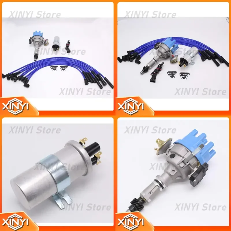For Rover V8 3.5 3.9 4.2 Distributor Viper Ignition Coil and 8mm Blue HT Leads VA2386