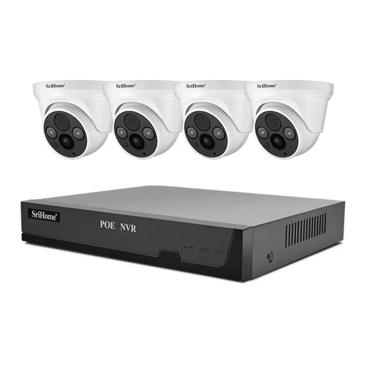 Hot Sale SriHome NVS005 4K Motion Detection POE Cameras 3MP Cctv Mobile Phones Surveillance Systems