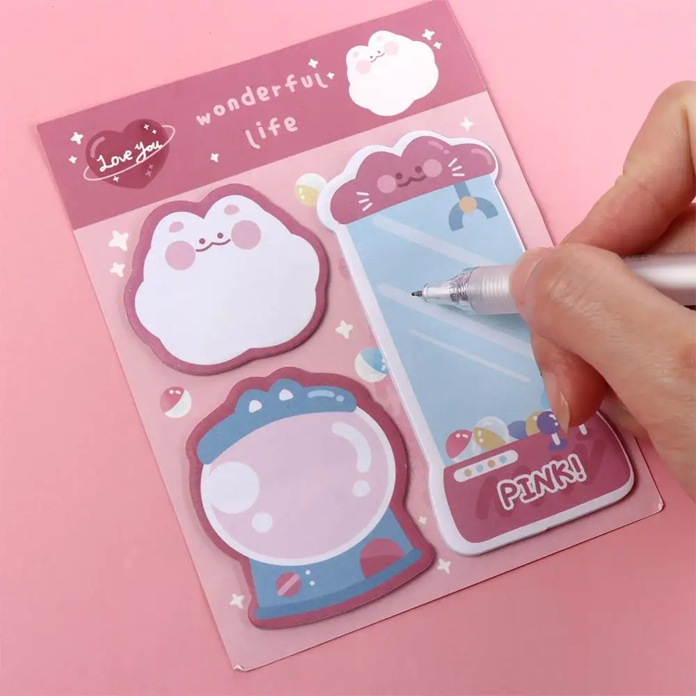 Kawaii Cartoon Harvey Rabbit Bear Sticky Notes Memo Pad, Cute Message N Times Sticky Office Staacquering Supply, Journal License