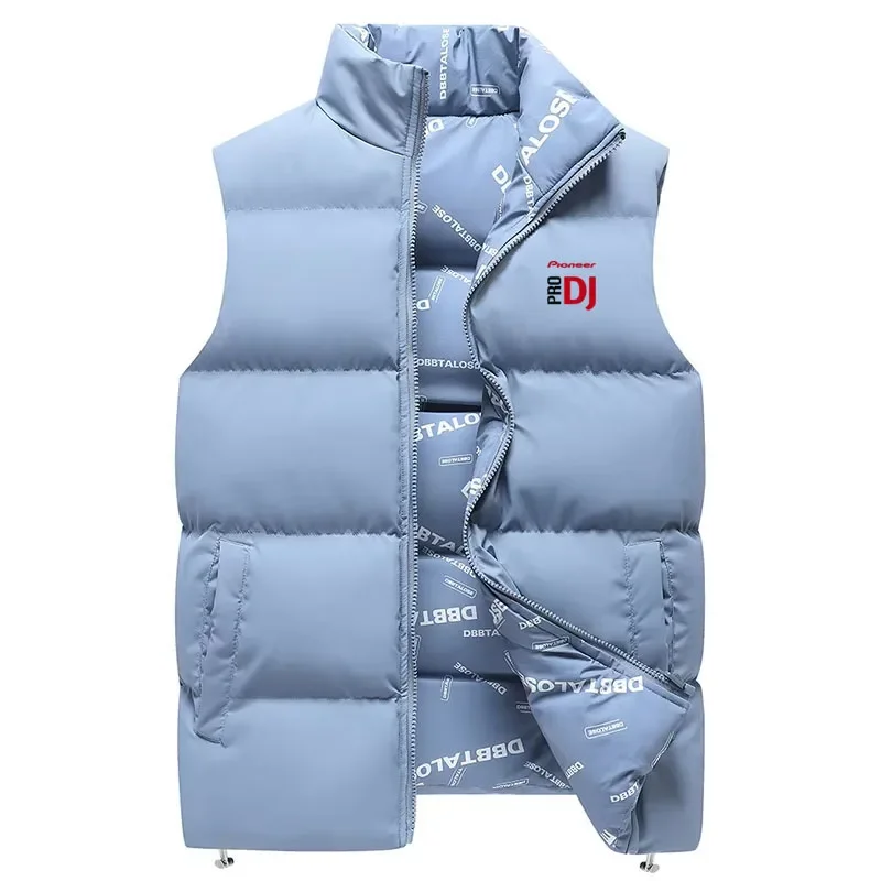 

Men's vest, warm sleeveless jacket, winter waterproof jacket with zipper, autumn vest, clothing brand, double-sided wear