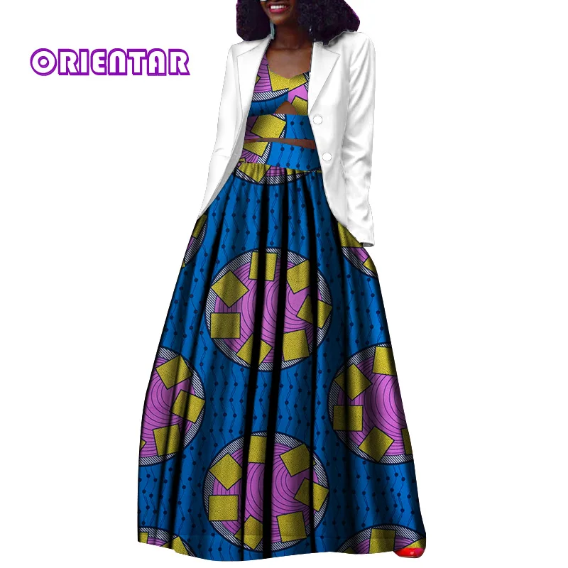 

3 Pieces Set African Clothes for Women African Print Clothing Skirt + Tops + Coat Party African Skirts Set Private Custom WY8861