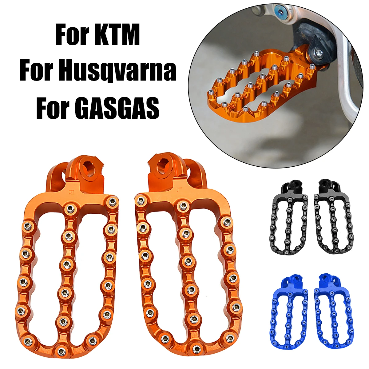 

Motorcycle Foot Rest Pegs Footrest Footpeg For KTM 690 Enduro R SMC/R 790 890 950 990 1050 1090 1190 1290 Adventure Supermoto S