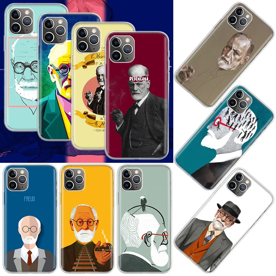 Sigmund Freud founder of psychoanalysis Phone Case For Apple Iphone 12 Mini 14 13 15 Pro Max 11 X XS XR 16 Plus Funda C