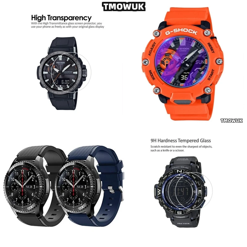 

For Casio GA100 6100 TR770 Pro-Trek EFR 303 GA-2200 GA-2100 GST-W300, Crystal Clear Protective Cover, Easy Installation.