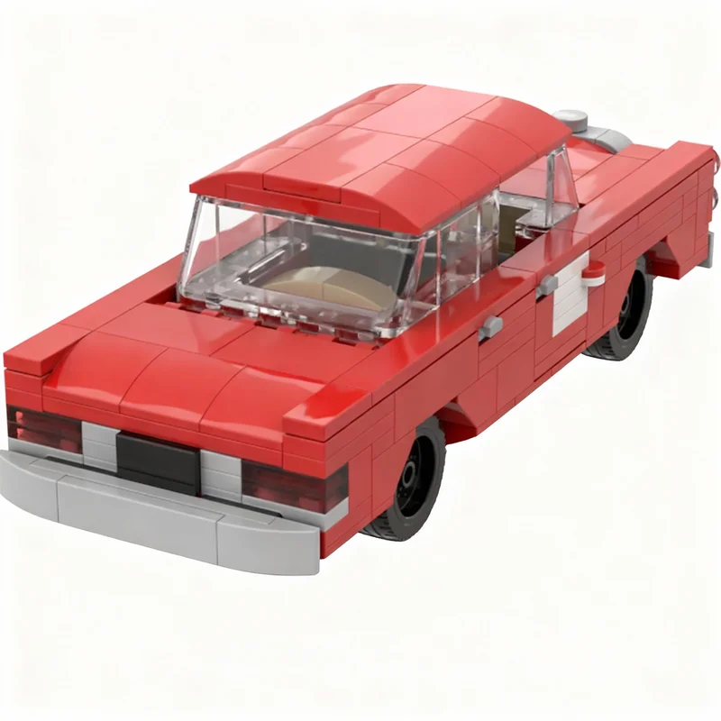 295pcs MOC Updated Mercedesees Benz 200SE Rally Car City Champions Model Building Blocks Christmas Gifts Display Brick Birthday