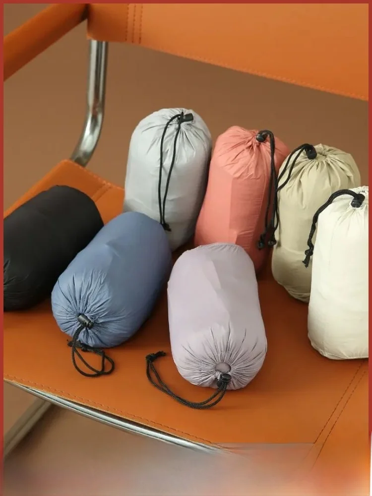 Portable Lightweight Foldable Pure Color Women's Winter down Jaet Thin Warm Commute Sle 3D Design White Du Feather