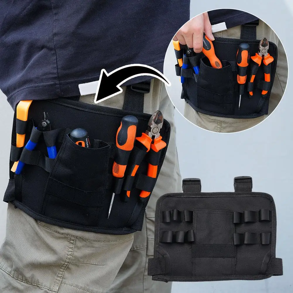 1Piece Oxford Cloth Tool Waist Bag Multifunctional  Automotive Electrical Repair Tool Bag Electrician Waist Pocket Pouch Bag