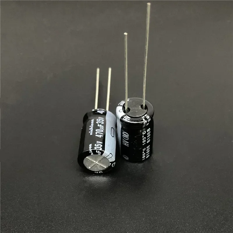 10 шт./100 шт. 470 мкФ 35 В NICHICON HV серии 10x16 мм высокий пульсационный ток низкий импеданс 35 В 470 мкФ алюминиевый электролитический конденсатор