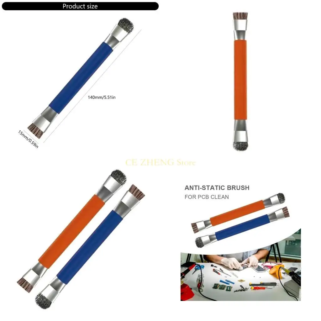 Pennello a doppia testa pulizia anti statica E56B per telefono cellulare
