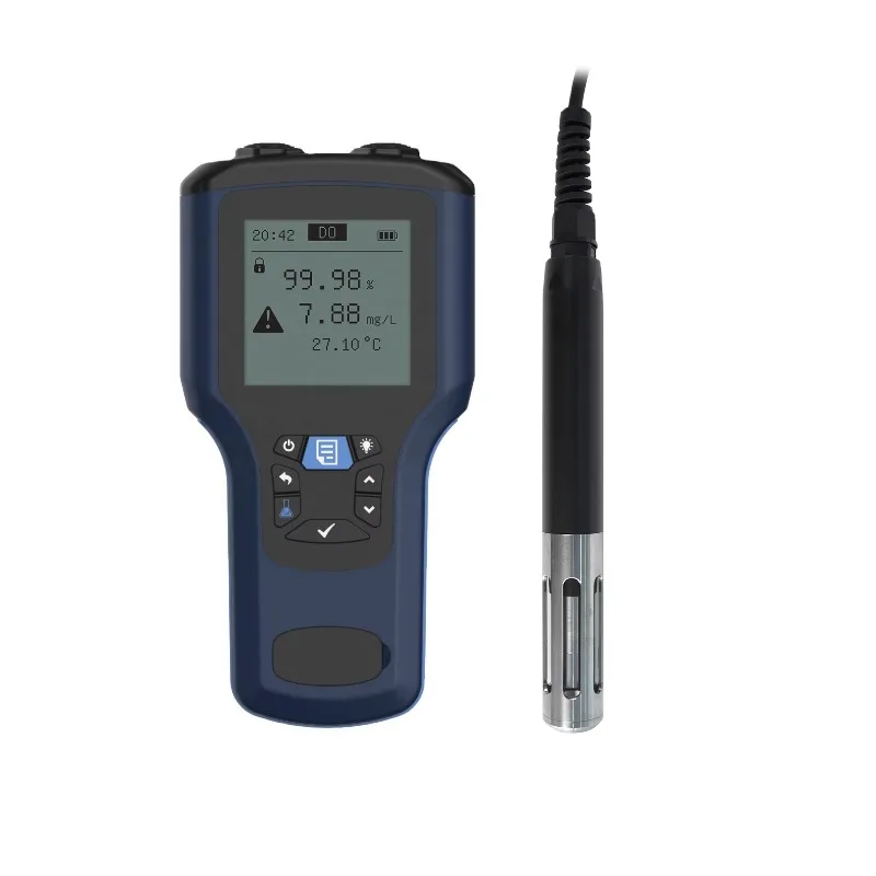 เครื่องวัดออกซิเจนละลายในน้ำแบบพกพา รุ่น LH-D702 ใช้หลักการวัดด้วยแสงเรือง