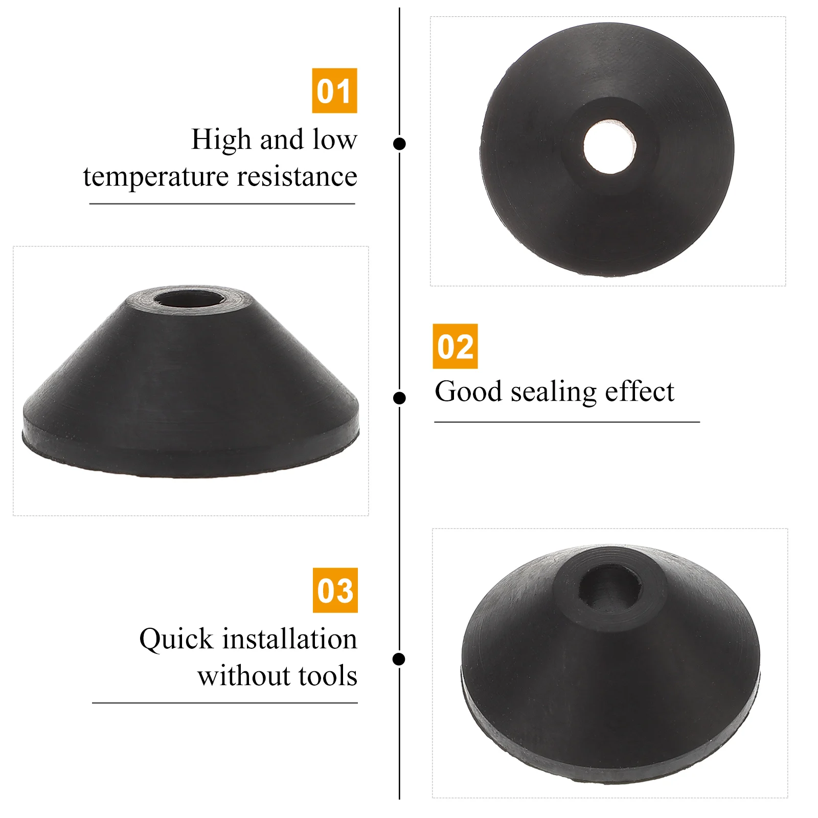 

20pcs Conical Washers Sealing Ring for Toilet Tank Bolts Screw Toilet Tank Screws Washers Leak proof Bath Facilities