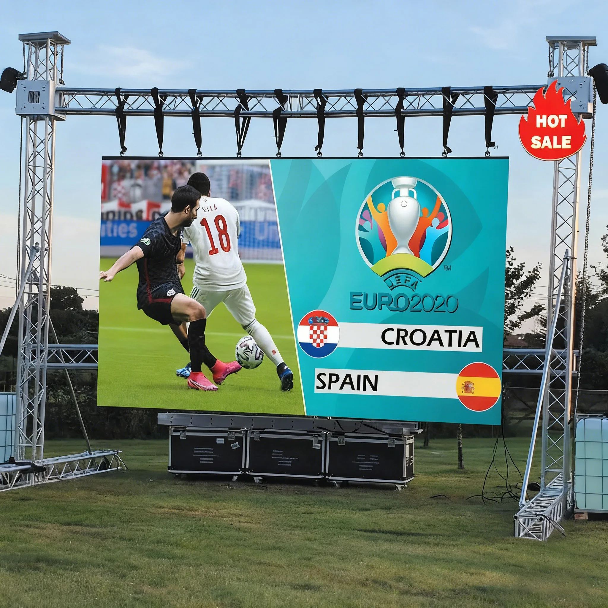 Custom Factory High Brightness LED Display Screen P3.91 500*1000mm Easy Installation Rental Screen for Football Field Church Use