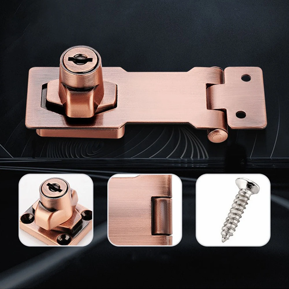 

Safety Lock Keyed Locking Hasp Locks Keys Safety Locking Screws Security Buckle Zinc Alloy Cabinet Catch Latch