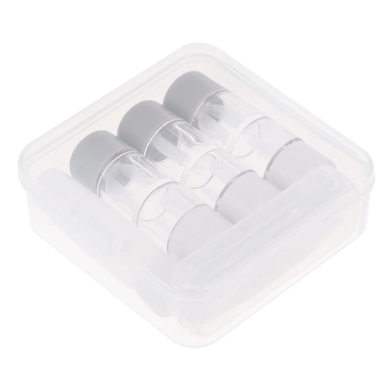 3Pcs Lens Boxes Small Lightweight Lens Case Kit Solution Bottle Tweezers Portable Storage Organizer for Travel Work School