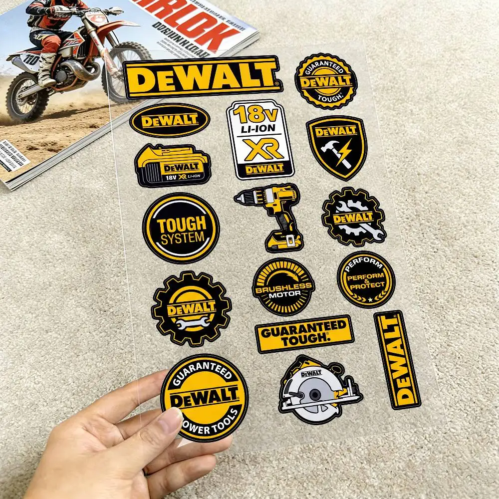 

Светоотражающие наклейки DEWALT для мотоциклов, водонепроницаемые виниловые наклейки для мотоциклетных шлемов, топливных баков и велосипедов