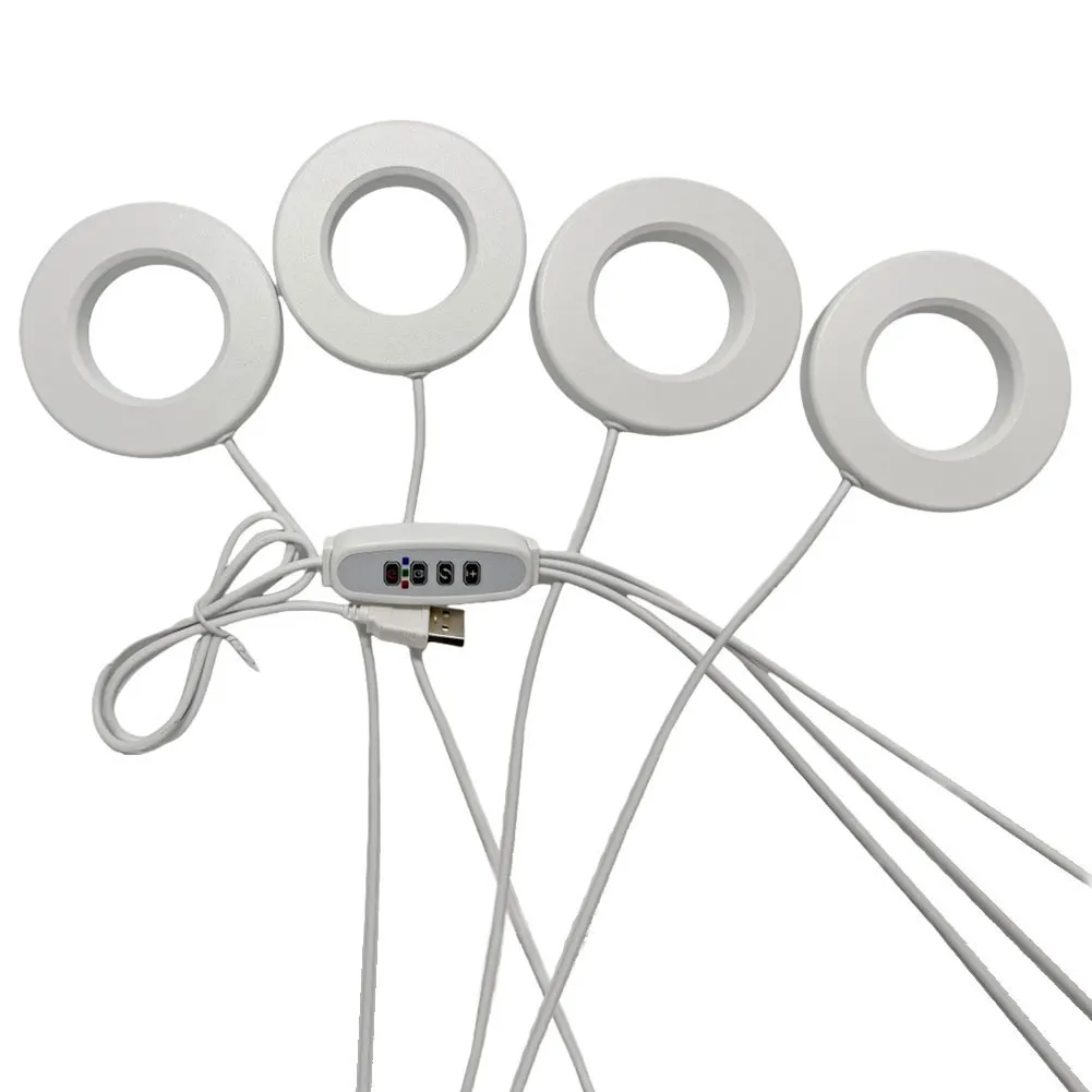 Full Spectrum Ceiling Grow Light 3/9/12H Timer LED Halo Plant Lamp 4 Dimmable Levels Under Cabinet Plant Lamp for Small Plants