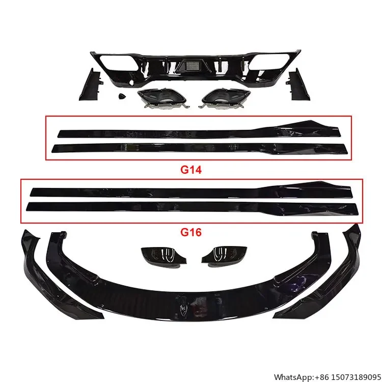 

AC Style Black Body Kit for 8 Series G14 G15 G16 Body Kit Front Bumper Side Skirt Rear Diffuser Mirror Cover