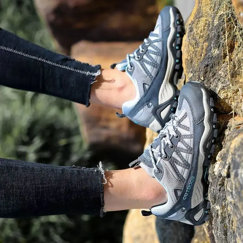 

High Quality Mens Womens Walking Shoes Outdoor Non-Slip Wearable Couples Mountain Hiking Shoe Trekking Sneakers for Unisex