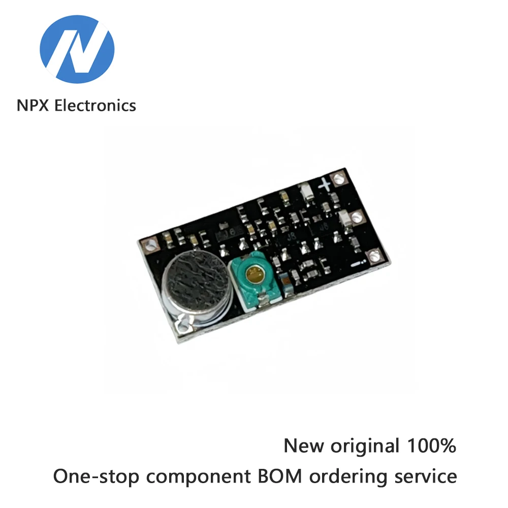 

Miniature FM transmitting module with microphone, black wireless FM module, wireless microphone transmitter, wireless monitoring