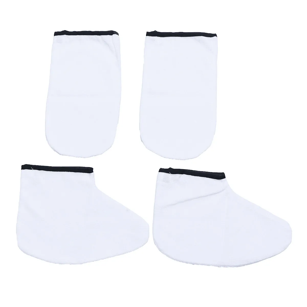 

2Pairs Paraffin Wax Gloves Comfortable Cotton Hand Feet Covers Spa Therapy Bath Gloves Foot Cover Hand Treatment Cover