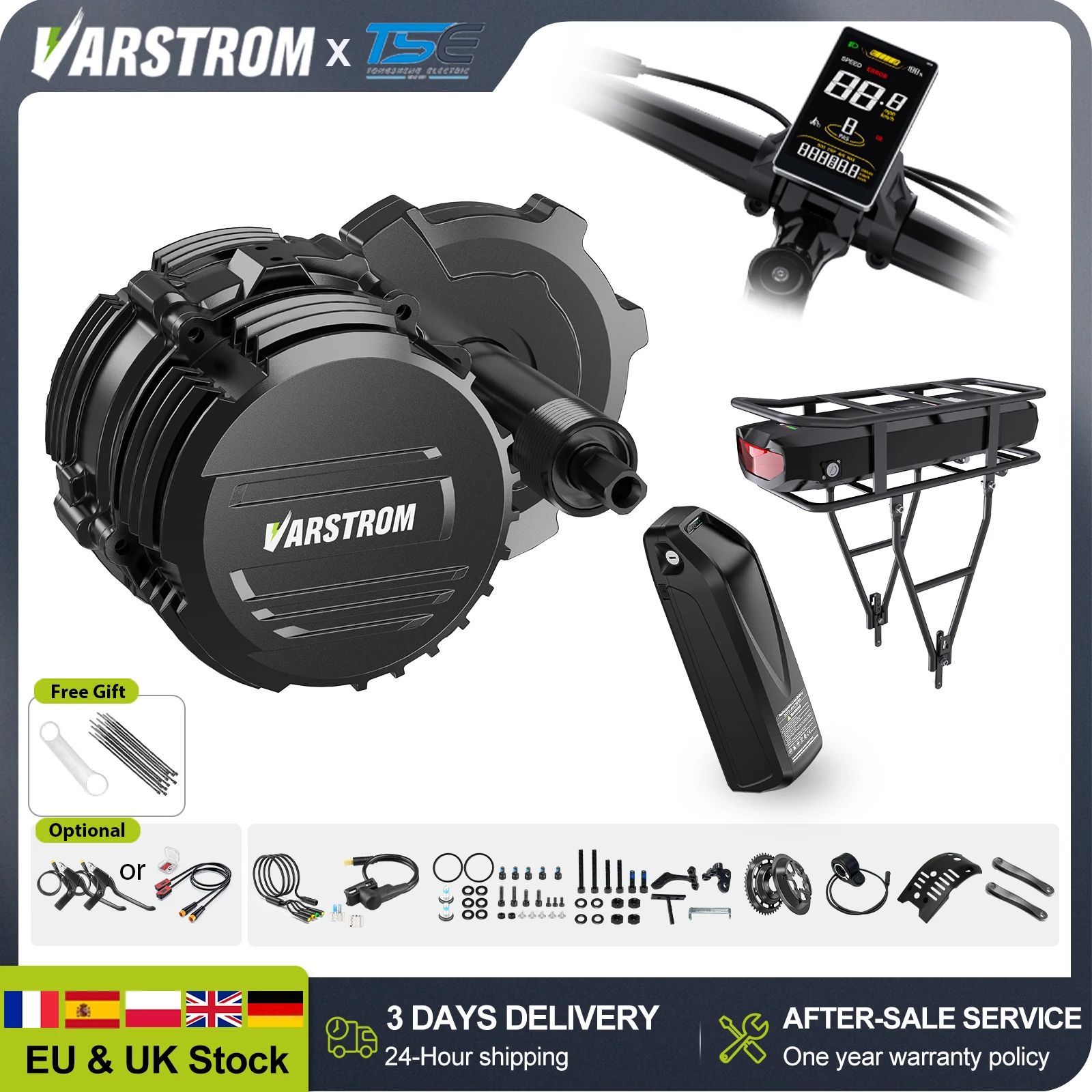 

[НОВАЯ версия] Tongsheng 1000 Вт 48 В комплект TSDZ16 двигатель со средним приводом комплекты для переоборудования электронного велосипеда двигатель для электрического велосипеда с аккумулятором 52 В 20 Ач