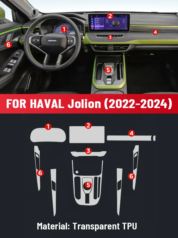 Auto Central Control Screen TPU Navigation Anti Scratch interior Protection Film GPS Navigation For HAVAL JOLION 2022-2024