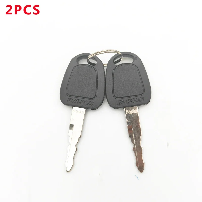 2 PCS F900 Key For Deawoo Doosan Bobcat Terex Excavator Heavy Equipment Ignition Start Switch Door Lock Fit E80