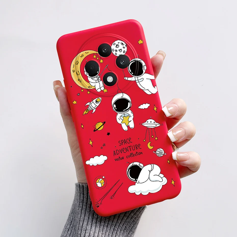 For OPPO Reno 12F Case CPH2637 Soft Cover Cute Astronaut Flower Matte Bumper For OPPO Reno12 F 5G Phone Case Reno12F 12 F Funda