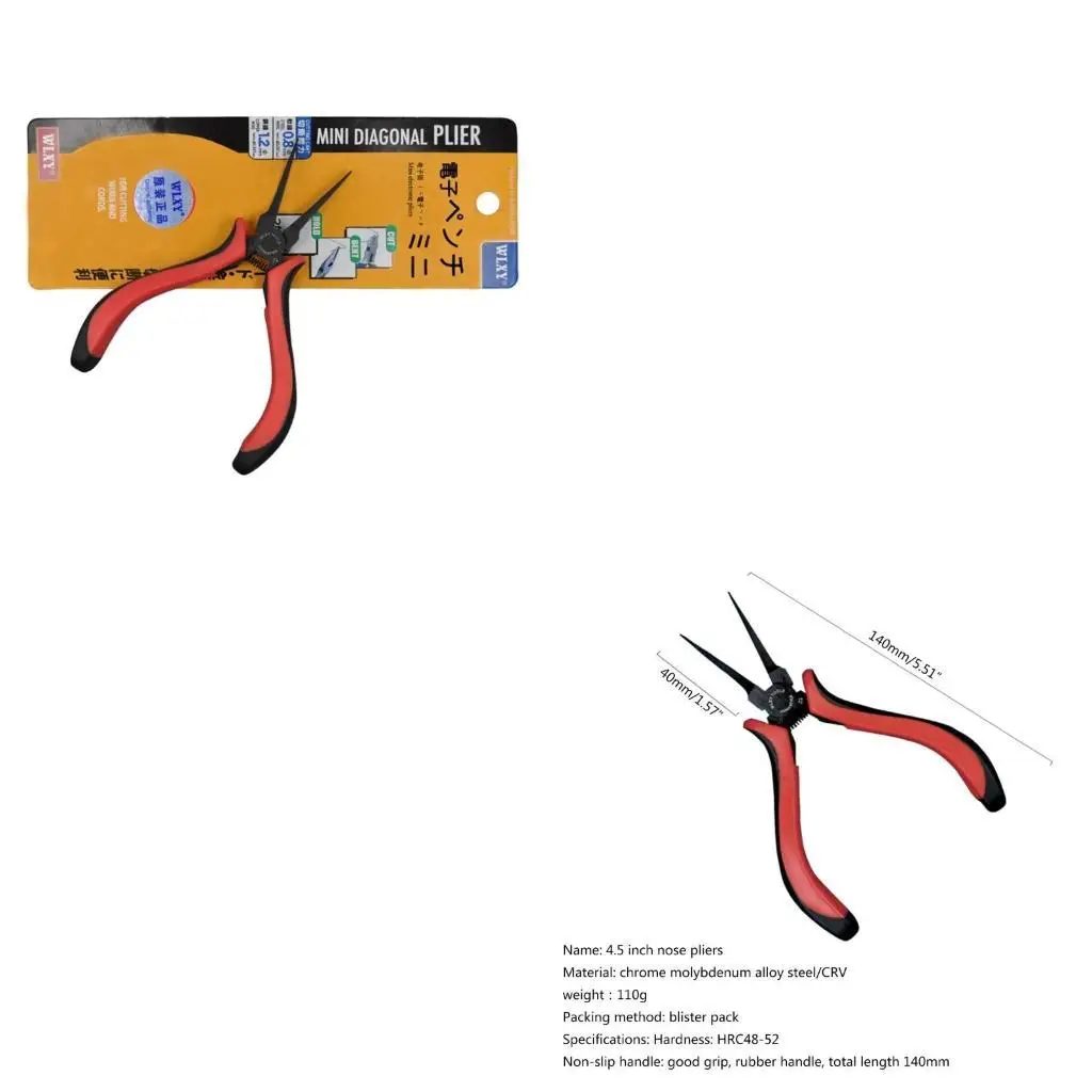 

652F 4.5inch Electrical Clamp Pliers for Jewelry Making Handcraft Craft Beading Beads